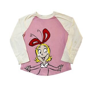 Hanna Andersson Cindy Lou Who Raglan Shirt Size 6/7